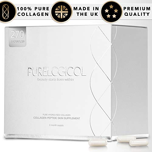 Collagen Supplement, Best Hydrolysed Collagen Peptides, 3 Months Supply for Younger Looking Skin Purelogicol buy supplements canada