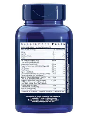 Life Extension Ultra Prostate Formula, Saw Palmetto for Men, pygeum, stinging Nettle Root, lycopene, Prostate Health, Urination Flow Life Extension buy supplements canada