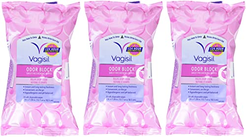 Vagisil Odor Block Daily Freshening Wipes for Feminine Hygiene in Resealable Pouch Vagisil buy supplements canada
