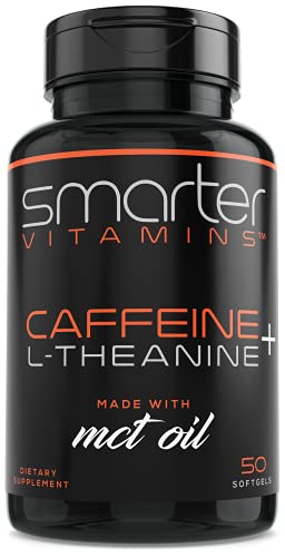 200mg Caffeine Pills - MCT Oil from 100% Coconuts + 100mg L-Theanine, Advanced Energy SmarterVitamins buy supplements canada