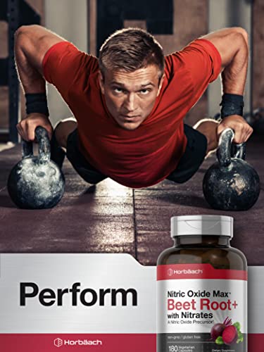 Nitric Oxide Beet Root Capsules | with Nitrates | 180 Count | Nitric Oxide Precursor | Vegetarian Horbäach buy supplements canada