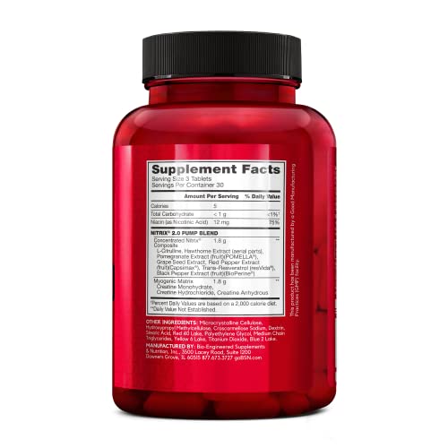 BSN NITRIX 2.0 - Nitric Oxide Precursors, 3g Creatine, 3g L Citrulline - Supports Workout BSN buy supplements canada