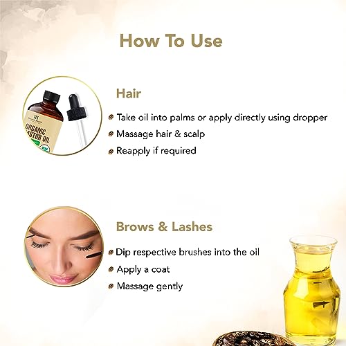 Botanic Hearth Castor Oil | USDA Certified Organic |100% Pure & Hexane Free | Cold Pressed | Growth Botanic Hearth buy supplements canada