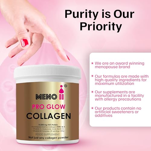 Meno II PRO Glow Marine Collagen Powder 10,000mg - High-Potency Supplements for Women Skin Hydration Meno II buy supplements canada