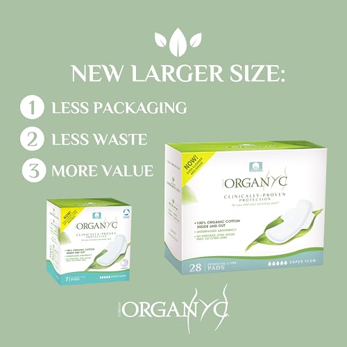 Organyc New and Improved 100% Certified Organic Cotton Overnight Feminine Pads Organyc buy supplements canada