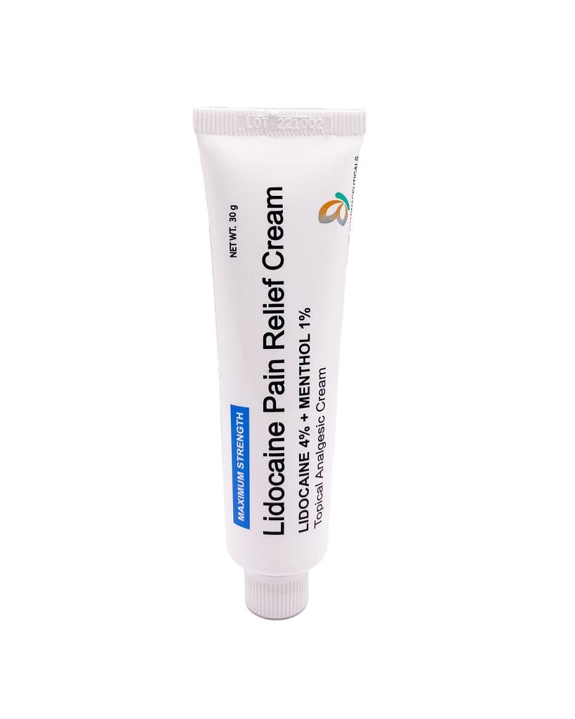 MOHNARK Pain Relief Cream with Lidocaine 4% and 1% Menthol | Includes Vitamin E | Numbs Away Pain Faster | Non-Greasy MOHNARK buy supplements canada