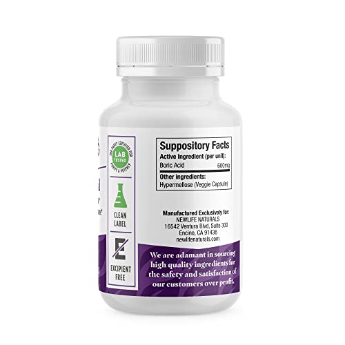 NewLife Naturals Boric Acid Suppositories for Women - 600mg NewLife Naturals buy supplements canada