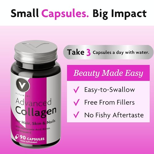 Premium Collagen Supplements for Women - High Strength Marine Collagen with Hyaluronic Acid, Biotin, Vitamin C & E V Vitamini buy supplements canada