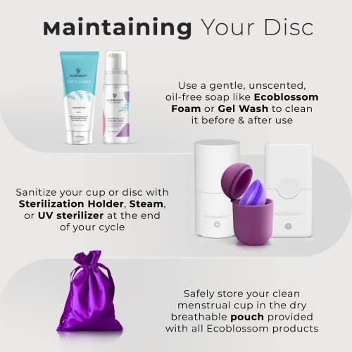 Ecoblossom Menstrual Original Disc - Set of 2 Reusable Period Discs Regular (Small & Large (Pack of 2)) EcoBlossom buy supplements canada