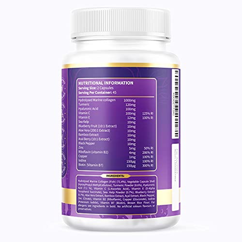 High Strength Marine Collagen Tablets - Skin, Hair, Nails & Joints - Fortified with Hyaluronic Acid Euphoria Bliss buy supplements canada