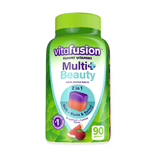 Vitafusion Multivitamin Plus Beauty – 2-in-1 Benefits – Adult Gummy with Hair, Skin & Nails Vitafusion buy supplements canada