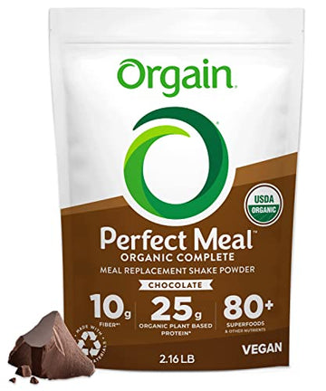 Orgain Organic Perfect Meal Replacement Protein Powder, Chocolate - 25g Plant Based Orgain buy supplements canada