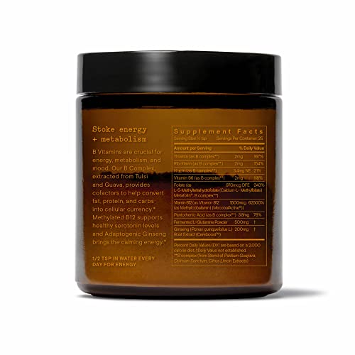 Moon Juice Ting - Vitamin B Complex Powder Supplement - Methylated B12, Folate, Ginseng, L-Glutamine & B Vitamins, Caffeine Free Energy & Digestion Support, Sugar Free, Mango, 1.8 oz, 25 Servings Moon Juice buy supplements canada