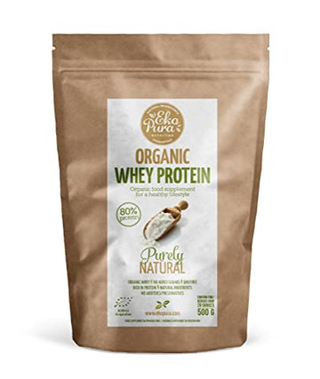 Ekopura Organic Whey Protein 500g | 80% Protein | Hormone Free, GMO-Free, Soy-Free, Additive Free Ekopura buy supplements canada