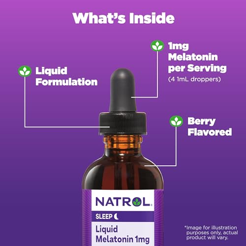 Natrol Liquid Melatonin 1mg, Berry-Flavored Dietary Supplement for Restful Sleep, 2 Fl Oz Natrol buy supplements canada