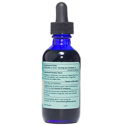 Birth Song Botanicals Fertile Ground Fertility Liquid Tincture, Herbal Supplement to Help Regulate Birth Song Botanicals buy supplements canada