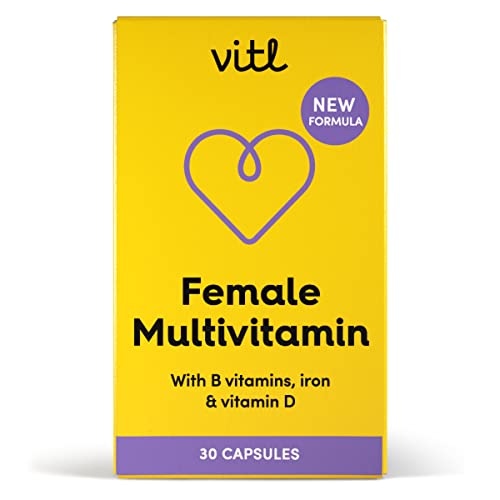 Vitl Female Multivitamin & Minerals Supplement - 30 Vegan Capsules - 21 Essential Active VITL buy supplements canada