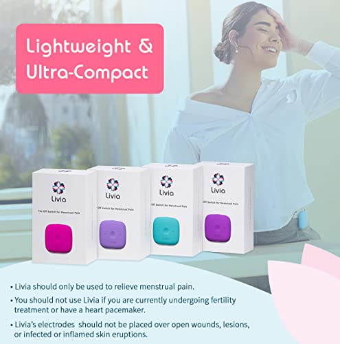 Livia Menstrual Pain Relief Device, Pink - The Off Switch for Period Pain - Portable Unit Livia buy supplements canada