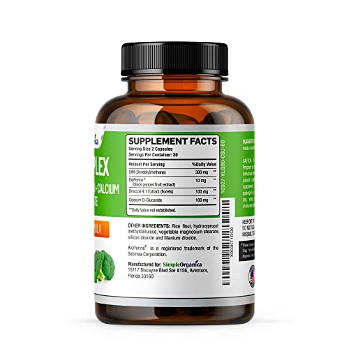 Simple Organica DIM Supplement for Women and Men 300mg with BioPerine, Broccoli Simple Organica buy supplements canada