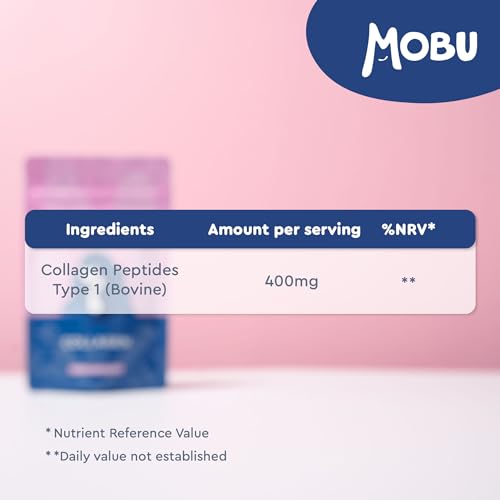 Hydrolysed Collagen 400mg 120 Capsules | Hair, Skin and Joint Health Supplement | Bovine Collagen for Women & Men MOBU buy supplements canada
