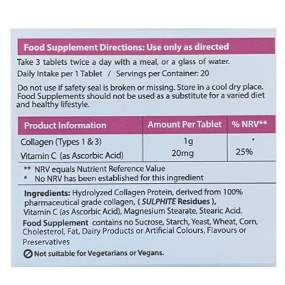 AHS Super Collagen + Vitamin C Tablets 120 Tablets - 6000mg Collagen per Serving - 1 Month Supply AHS buy supplements canada