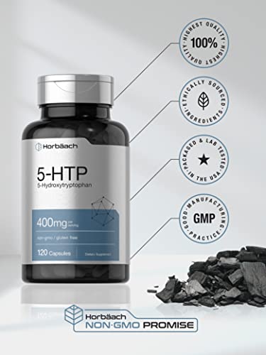 5HTP 400mg | 120 Capsules | 5-HTP Extra Strength Supplement | Non-GMO, Gluten Free Horbäach buy supplements canada