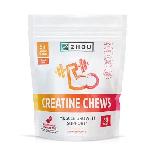 Zhou Nutrition Creatine Monohydrate Chewables 5g for Men & Women, Sugar Free Zhou Nutrition buy supplements canada