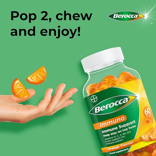 Berocca Immuno Gummy Vitamins, Orange Flavour, Bursting with Immune System Berocca buy supplements canada