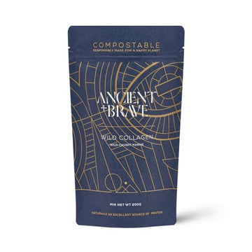 Ancient + Brave Wild Collagen 200g - Wild Caught Marine Collagen Powder - 100% Hydrolysed Collagen Peptides (Fish) Ancient + Brave buy supplements canada