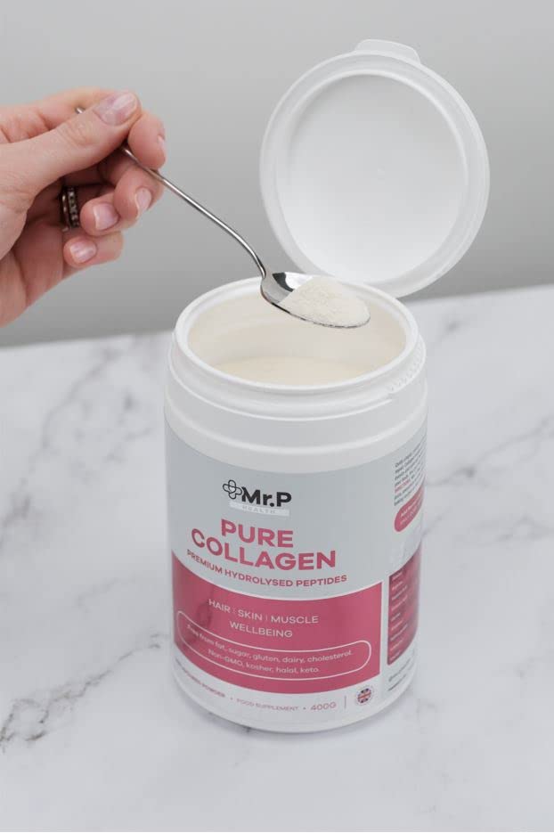 Mr.P Health Pure Collagen Peptides 400g Types I III Food Supplement Unflavoured Powder MR.P Health buy supplements canada