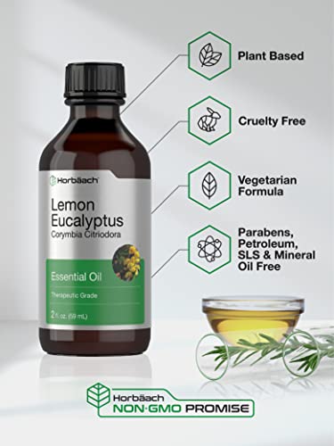 Lemon Eucalyptus Essential Oil | 2 oz | for Massage, Bath, Diffuser, DIY Projects & More Horbäach buy supplements canada