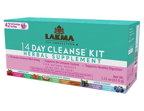 Lakma 14 Day Cleanse Kit Green Tea - 42 Tea Bags HYLEYS buy supplements canada