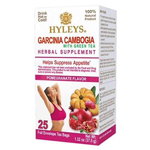 Hyleys Tea Garcinia Cambogia Green Tea with Pomegranate Flavor - 25 Tea Bags Hyleys Tea buy supplements canada