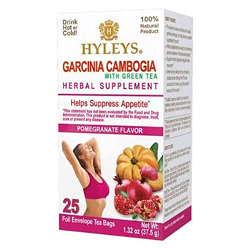 Hyleys Tea Garcinia Cambogia Green Tea with Pomegranate Flavor - 25 Tea Bags Hyleys Tea buy supplements canada