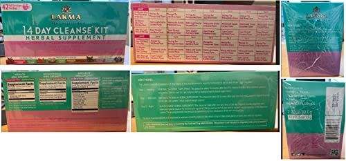 Lakma 14 Day Cleanse Kit Green Tea - 42 Tea Bags HYLEYS buy supplements canada