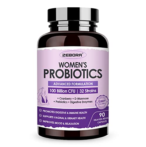 Probiotics for Women Digestive Health with Enzymes & Prebiotics 100 Billion | Vaginal Probiotics ZEBORA buy supplements canada