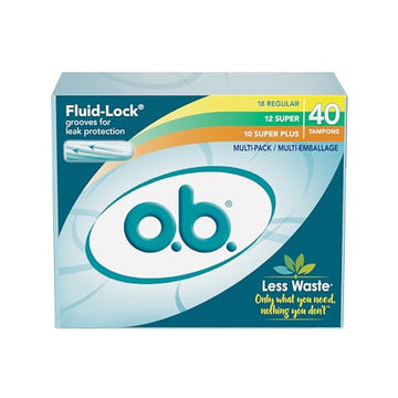 o.b. Tampons Multipack | Non-Applicator Tampon, Unscented | Regular/Super/Super Plus Tampons, 40ct o.b. buy supplements canada