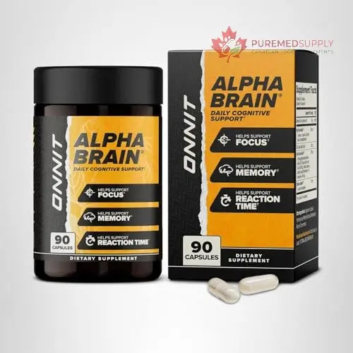 ONNIT Alpha Brain Nootropic Brain Supplement for Focus, Memory, Mental Clarity, Cognitive Support with L-Theanine and Vitamin B6, 90 Count ONNIT buy supplements canada