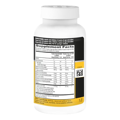Airborne Vitamin C 1000mg (per Serving) - Citrus Chewable Tablets (116 Count in a Bottle), Gluten-Free Immune Support Supplement, with Vitamins A C E, Zinc, Selenium Airborne buy supplements canada