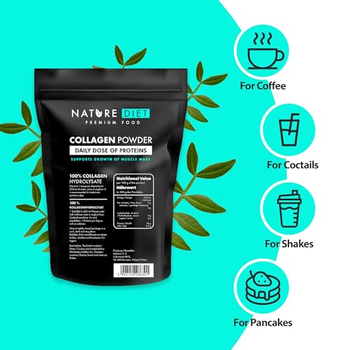 Nature Diet - Collagen Powder 600 g | Hydrolysate | Unflavored | Collagen Peptides | Source of Protein Nature Diet buy supplements canada
