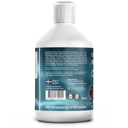 Marine Collagen 2.2 Liquid 10000mg Sugar Free Ready to Drink Berry Flavour, Hyaluronic Acid, Pure Peptide, Vitamin B5, B6, B7, C, D3 Best4Group buy supplements canada