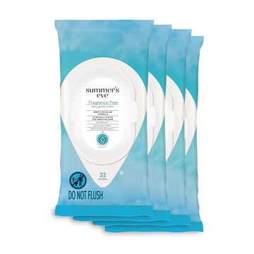 Summer's Eve Fragrance Free Gentle Daily Feminine Wipes, Removes Odor, pH balanced, 32 Count, 4 Pack Summer's Eve buy supplements canada