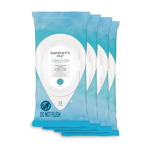 Summer's Eve Fragrance Free Gentle Daily Feminine Wipes, Removes Odor, pH balanced, 32 Count, 4 Pack Summer's Eve buy supplements canada
