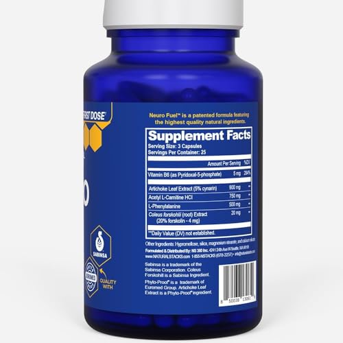 NATURAL STACKS Original NeuroFuel Nootropic Brain Support Supplement - 750mg L-Carnitine & 500mg L-Phenylalanine - Brain Supplement for Memory and Focus* - 75 Focus Pills NATURAL STACKS buy supplements canada