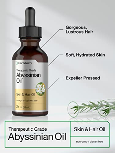 Abyssinian Oil 4 fl oz | Hair and Skin Oil | 2 Pack of 2oz | Paraben, SLS and Fragrance Free Horbäach buy supplements canada