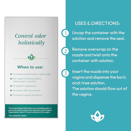 pH-D Feminine Health - Instant Odor Rinse with Boric Acid for Vaginal Odor - Vegan, Paraben-Free pH-D Feminine Health Support buy supplements canada