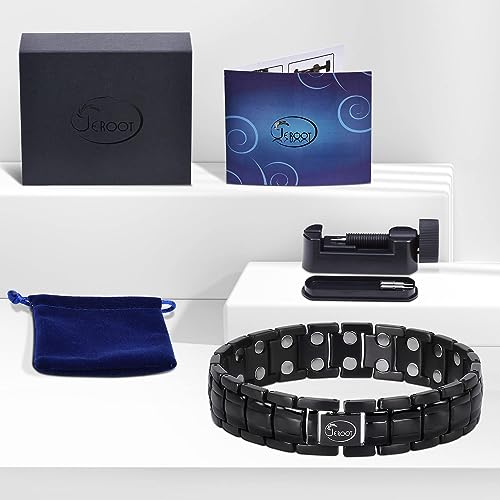JEROOT Magnetic Bracelets for Men, Pure Titanium Double Row Strong Magnets JEROOT buy supplements canada