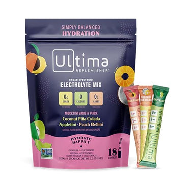 Ultima Replenisher Daily Electrolyte Drink Mix – Mocktini Variety, 18 Stickpacks – Hydration Ultima Replenisher buy supplements canada