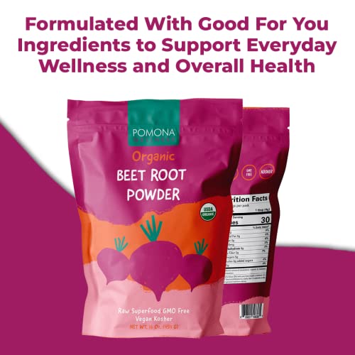 Pomona Wellness Organic Beetroot Powder, Superfood, Raw, Vegan & Non-GMO Pomona Wellness buy supplements canada