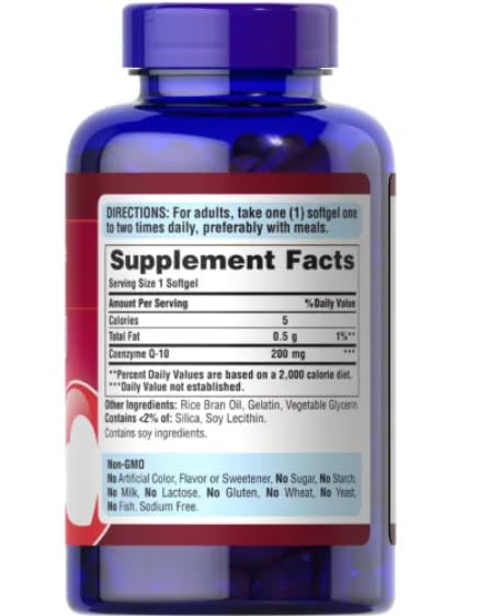 Puritan's Pride QSORB CoQ10 200 mg, Supports Heart Health (2 Pack of 240 softgels) Puritan's Pride buy supplements canada